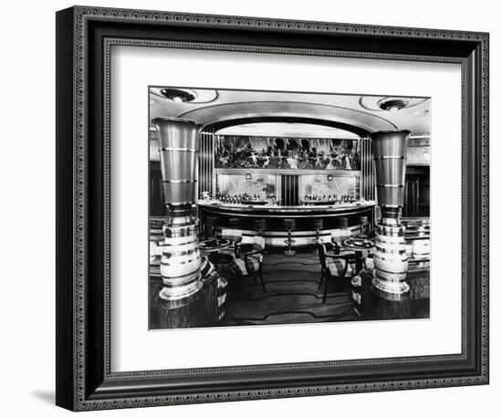 Cocktail Bar on SS Queen Mary-null-Framed Photographic Print