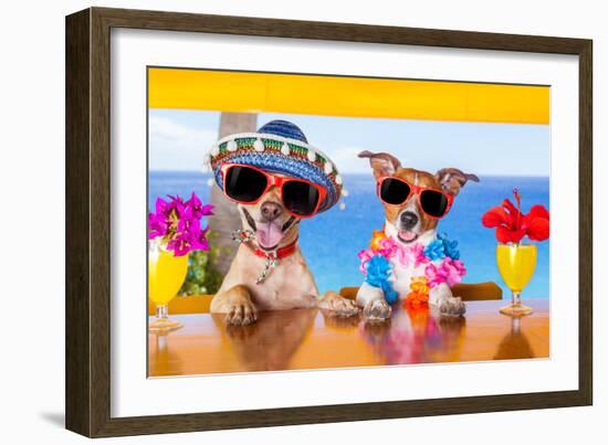 Cocktail Dogs-Javier Brosch-Framed Photographic Print