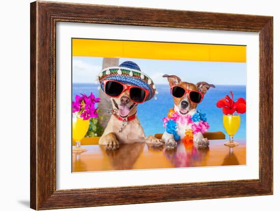 Cocktail Dogs-Javier Brosch-Framed Photographic Print