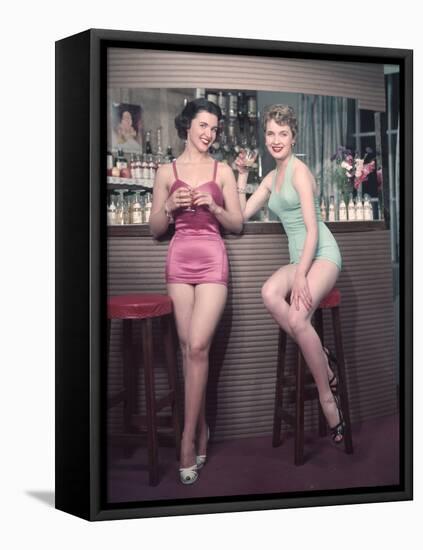 Cocktail Girls 1950s-Charles Woof-Framed Premier Image Canvas