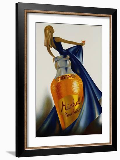 Cocktail Michel Doux Baiser Advertising Poster-S. Henchoz-Framed Giclee Print