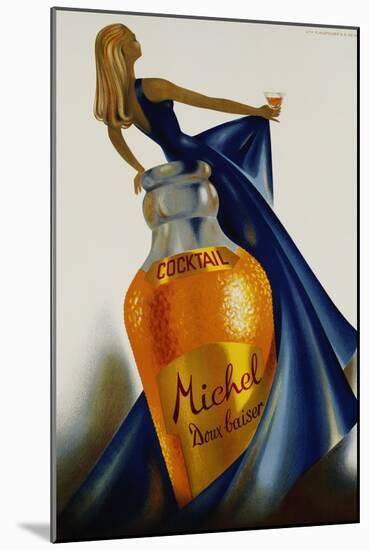 Cocktail Michel Doux Baiser Advertising Poster-S. Henchoz-Mounted Giclee Print