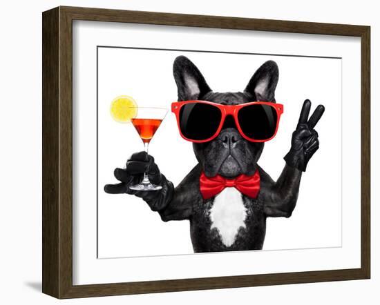 Cocktail Party Dog-Javier Brosch-Framed Photographic Print