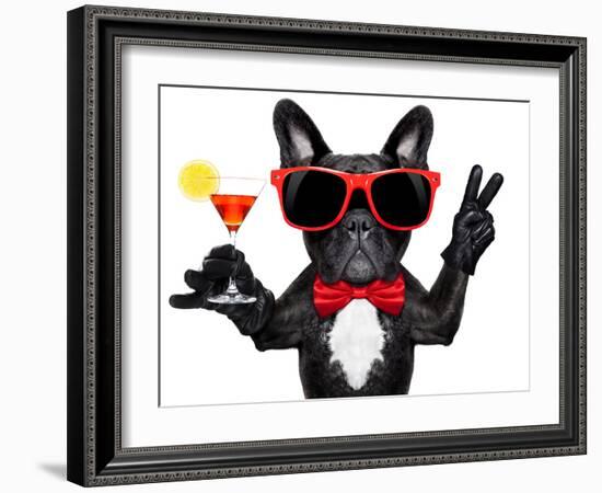 Cocktail Party Dog-Javier Brosch-Framed Photographic Print