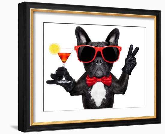 Cocktail Party Dog-Javier Brosch-Framed Photographic Print