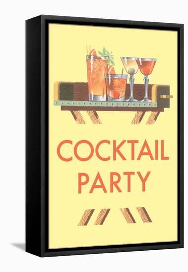 Cocktail Party, Drinks-null-Framed Stretched Canvas