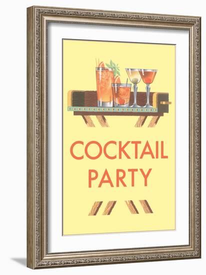 Cocktail Party, Drinks-null-Framed Art Print