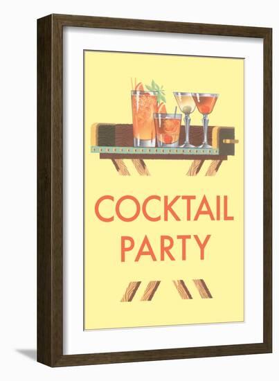 Cocktail Party, Drinks-null-Framed Art Print