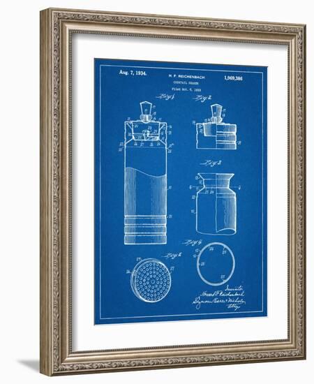 Cocktail Shaker Construction Patent-null-Framed Art Print