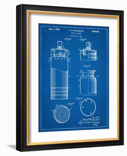 Cocktail Shaker Construction Patent-null-Framed Art Print