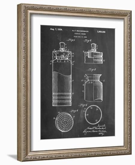 Cocktail Shaker Construction Patent-null-Framed Art Print