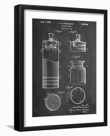 Cocktail Shaker Construction Patent-null-Framed Art Print