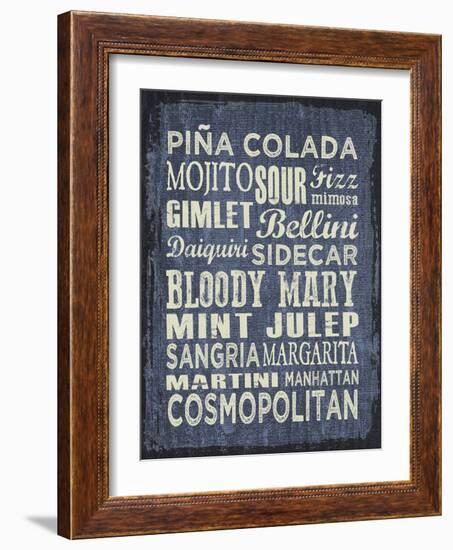 Cocktail Sign II-Erin Clark-Framed Giclee Print