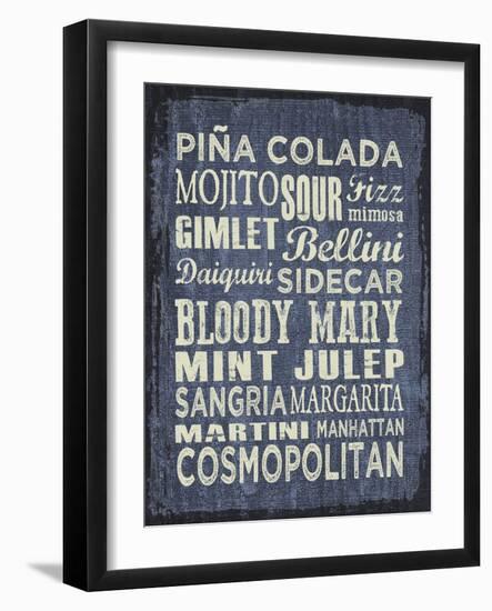 Cocktail Sign II-Erin Clark-Framed Giclee Print