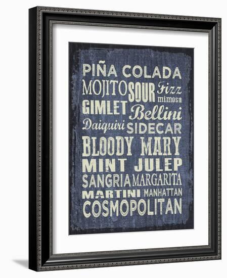 Cocktail Sign II-Erin Clark-Framed Giclee Print