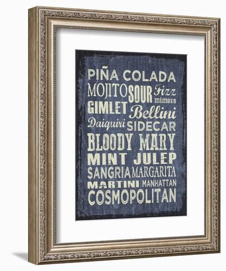 Cocktail Sign II-Erin Clark-Framed Giclee Print