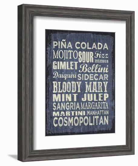 Cocktail Sign II-Erin Clark-Framed Giclee Print