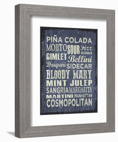 Cocktail Sign II-Erin Clark-Framed Giclee Print