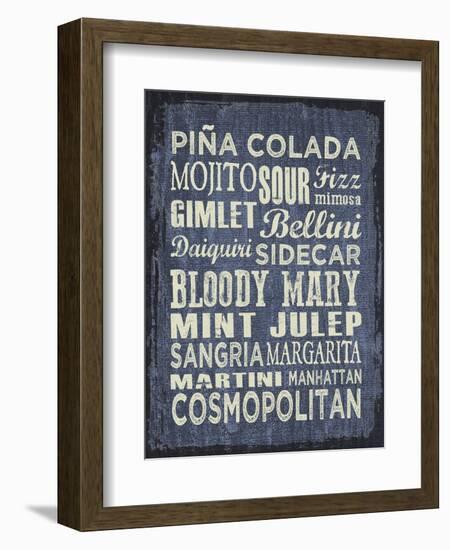 Cocktail Sign II-Erin Clark-Framed Giclee Print