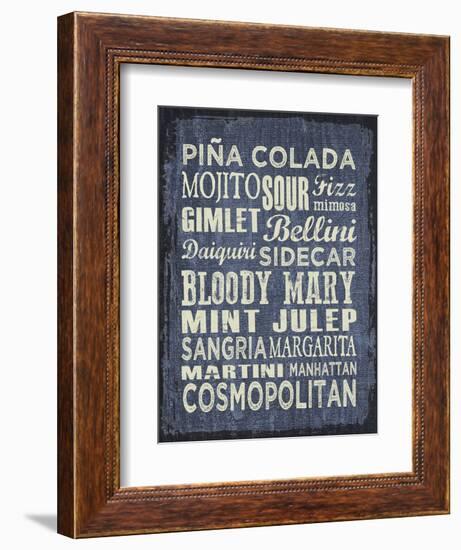 Cocktail Sign II-Erin Clark-Framed Giclee Print