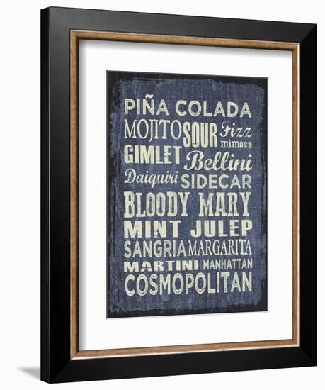 Cocktail Sign II-Erin Clark-Framed Giclee Print