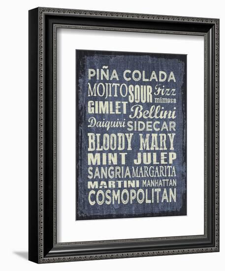 Cocktail Sign II-Erin Clark-Framed Giclee Print