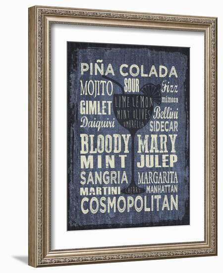 Cocktail Sign III-Erin Clark-Framed Giclee Print