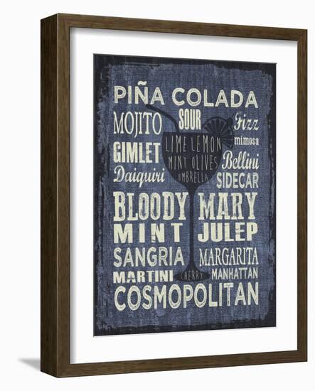 Cocktail Sign III-Erin Clark-Framed Giclee Print