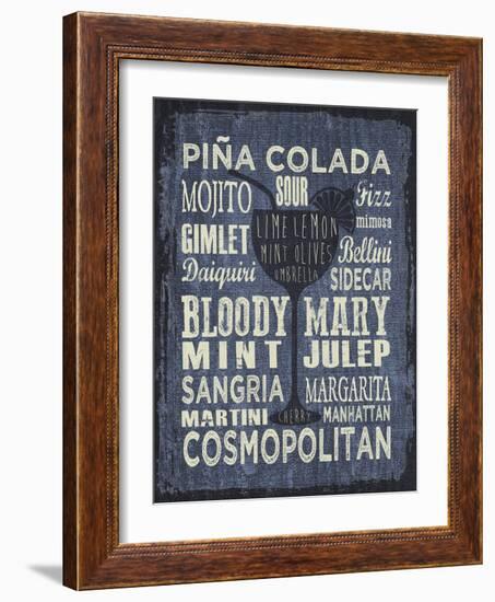 Cocktail Sign III-Erin Clark-Framed Giclee Print