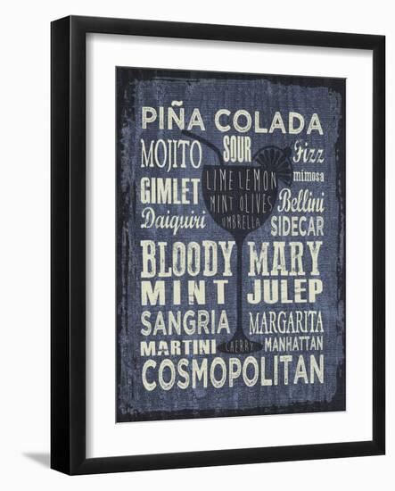 Cocktail Sign III-Erin Clark-Framed Giclee Print