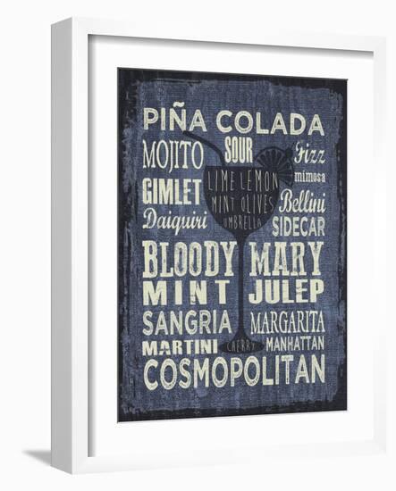 Cocktail Sign III-Erin Clark-Framed Giclee Print