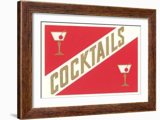 Cocktails, Gibsons-null-Framed Art Print