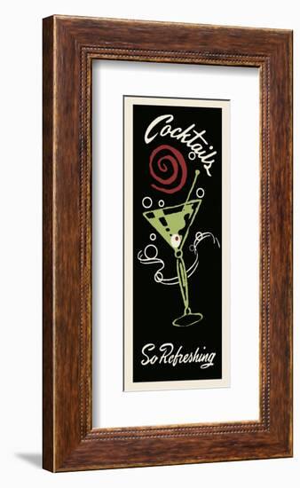 Cocktails So Refreshing-Retro Series-Framed Art Print