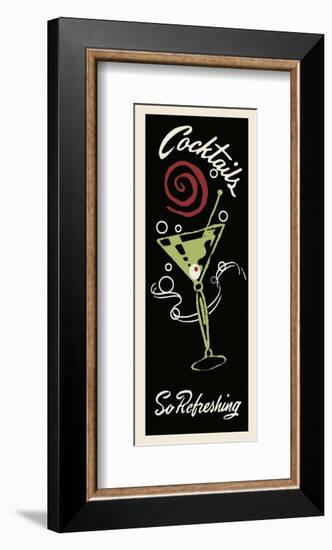 Cocktails So Refreshing-Retro Series-Framed Art Print