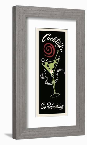 Cocktails So Refreshing-Retro Series-Framed Art Print