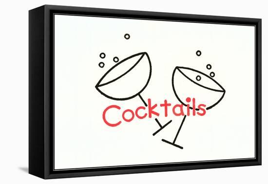 Cocktails-null-Framed Stretched Canvas