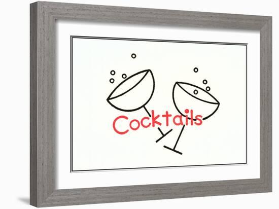 Cocktails-null-Framed Art Print