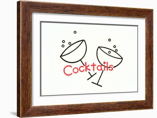 Cocktails-null-Framed Art Print