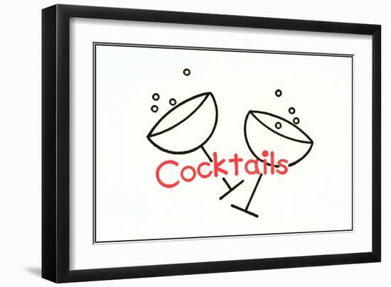 Cocktails-null-Framed Art Print