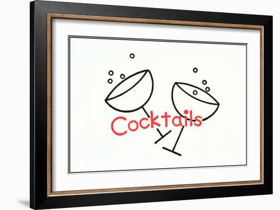 Cocktails-null-Framed Art Print