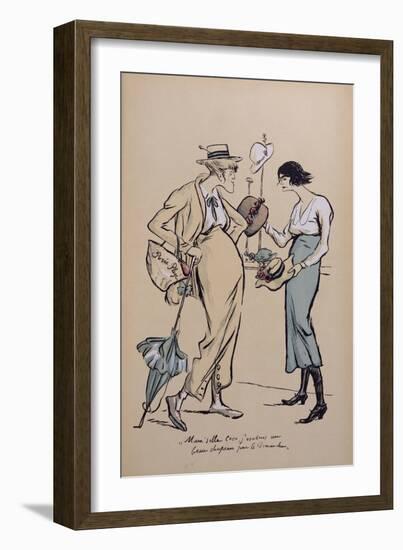 Coco Chanel as a Milliner, from "Le Grand Mode a L'Envers", 1919-Sem-Framed Giclee Print