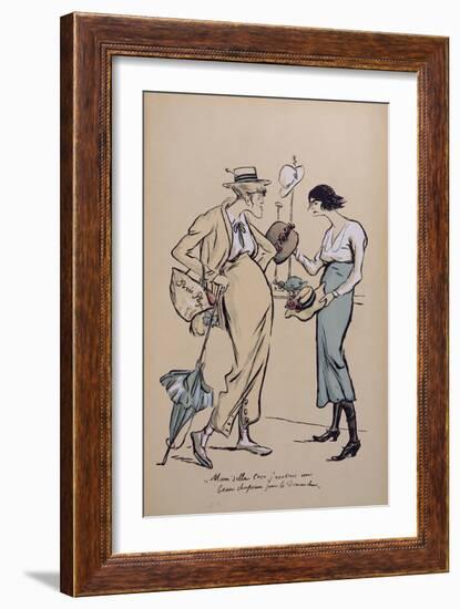 Coco Chanel as a Milliner, from "Le Grand Mode a L'Envers", 1919-Sem-Framed Giclee Print