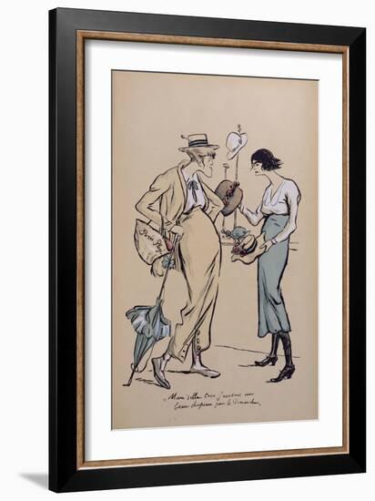 Coco Chanel as a Milliner, from "Le Grand Mode a L'Envers", 1919-Sem-Framed Giclee Print