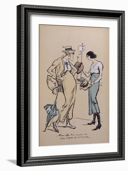 Coco Chanel as a Milliner, from "Le Grand Mode a L'Envers", 1919-Sem-Framed Giclee Print