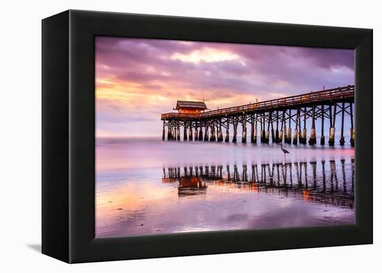 Cocoa Beach, Florida, USA at the Pier.-SeanPavonePhoto-Framed Premier Image Canvas