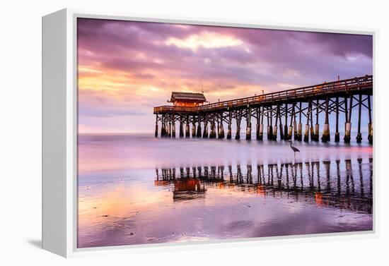 Cocoa Beach, Florida, USA at the Pier.-SeanPavonePhoto-Framed Premier Image Canvas