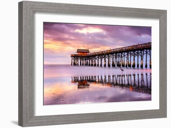 Cocoa Beach, Florida, USA at the Pier.-SeanPavonePhoto-Framed Photographic Print