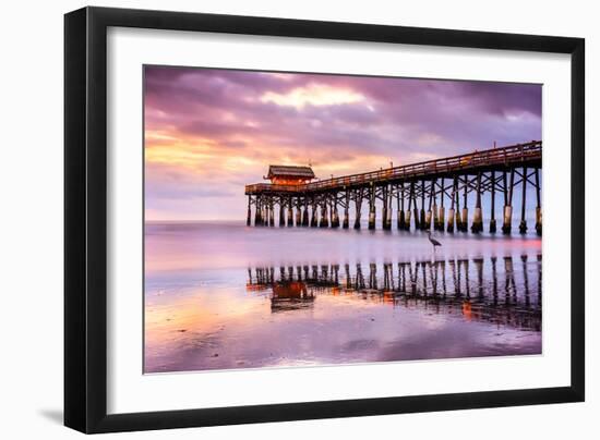 Cocoa Beach, Florida, USA at the Pier.-SeanPavonePhoto-Framed Photographic Print