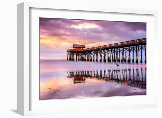 Cocoa Beach, Florida, USA at the Pier.-SeanPavonePhoto-Framed Photographic Print