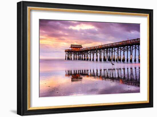 Cocoa Beach, Florida, USA at the Pier.-SeanPavonePhoto-Framed Photographic Print